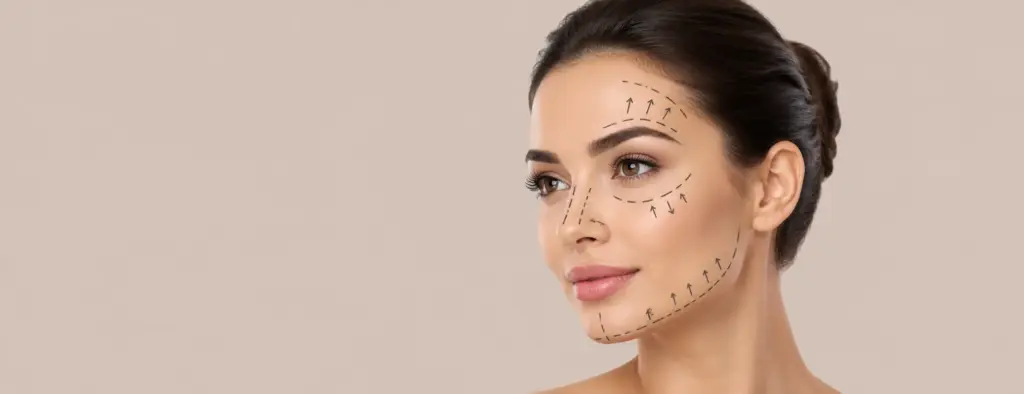 Cosmetic Consultation Portrait with Guide Marks